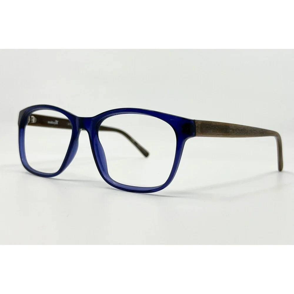 Natura Eyeglass Frames Womens Blue Wood Acetate NTO Ocean 106 55-17-140